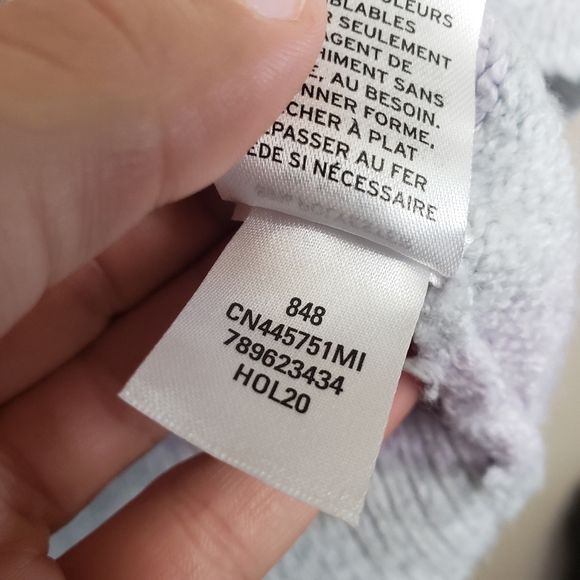 Caslon crewneck sweater in grey blue evie stripe S - Picture 5 of 6